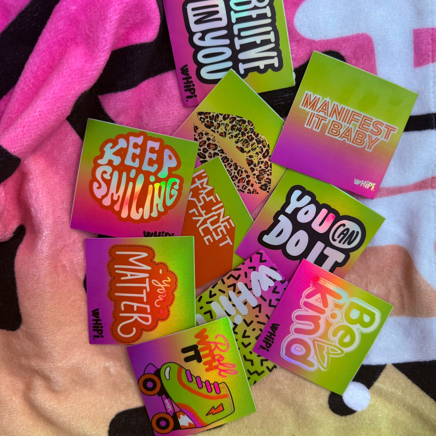 Stick With It Holographic Sticker 3 pack