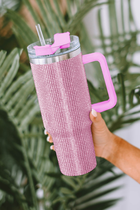 Pink Sparkle Rhinestone Stainless Steel Insulated Cup 40oz