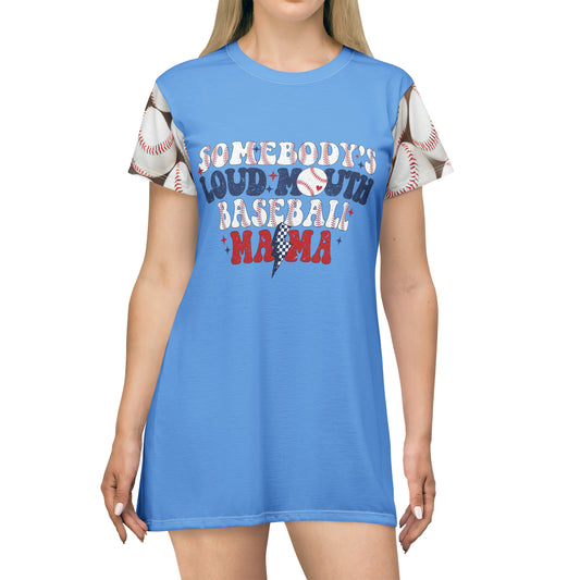 Loudmouth Baseball Mama Tshirt Dress