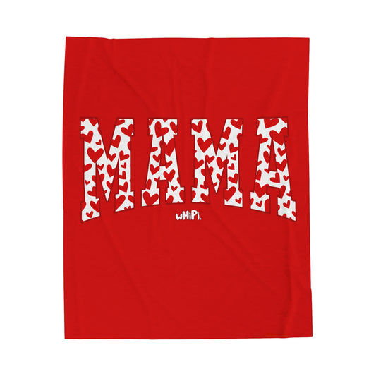 Mama Hearts Plush Blanket