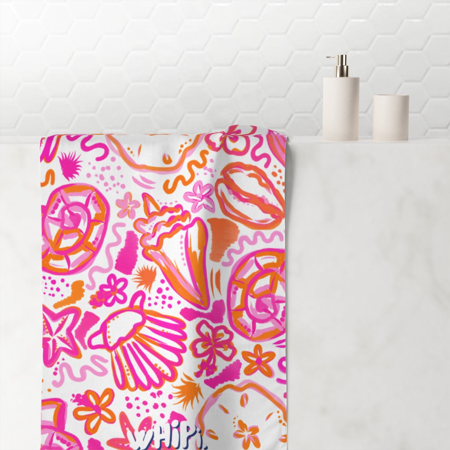 wHiPi. Seas the Day Pink Hair Towel