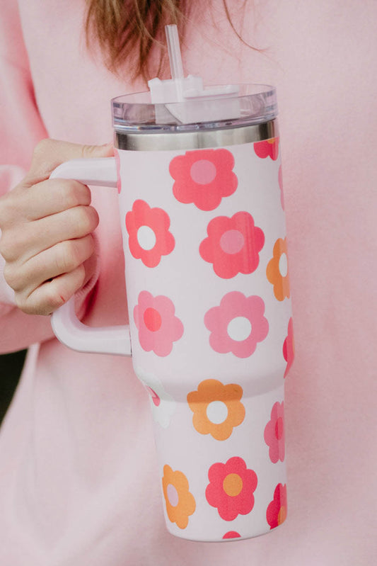 Flower Print Stainless Steel Tumbler Cup 40oz