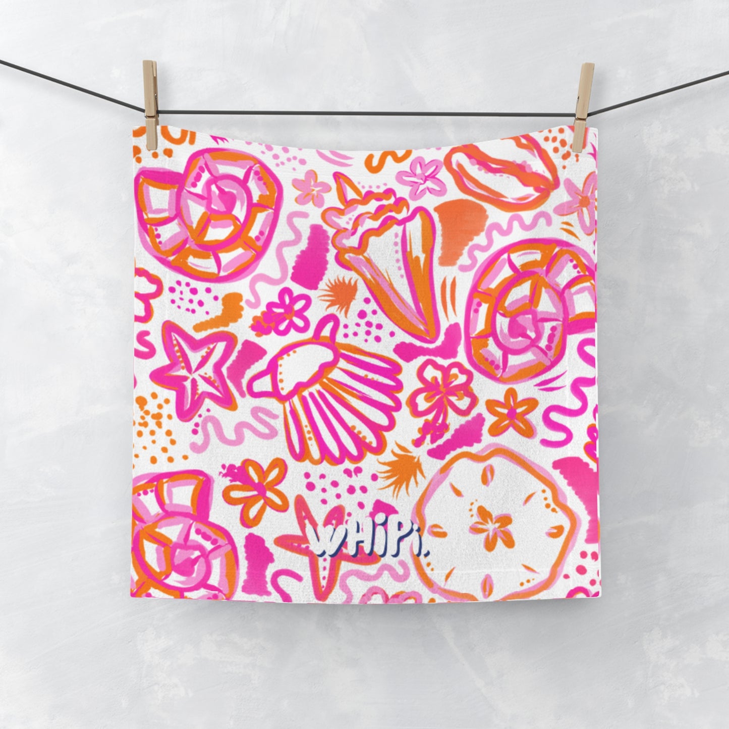 wHiPi. Seas the Day Pink Face Towel