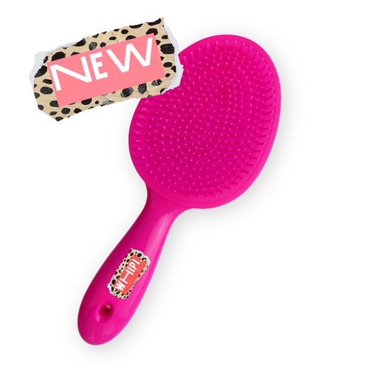 Fixes Everything Hair Brush- Cheetahlicious Pink