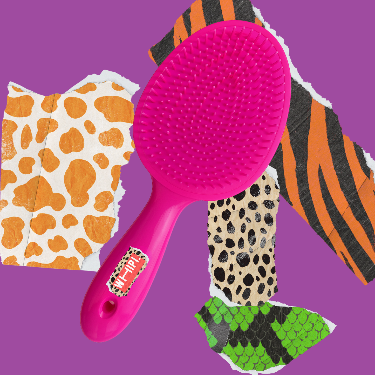 Fixes Everything Hair Brush- Cheetahlicious Pink
