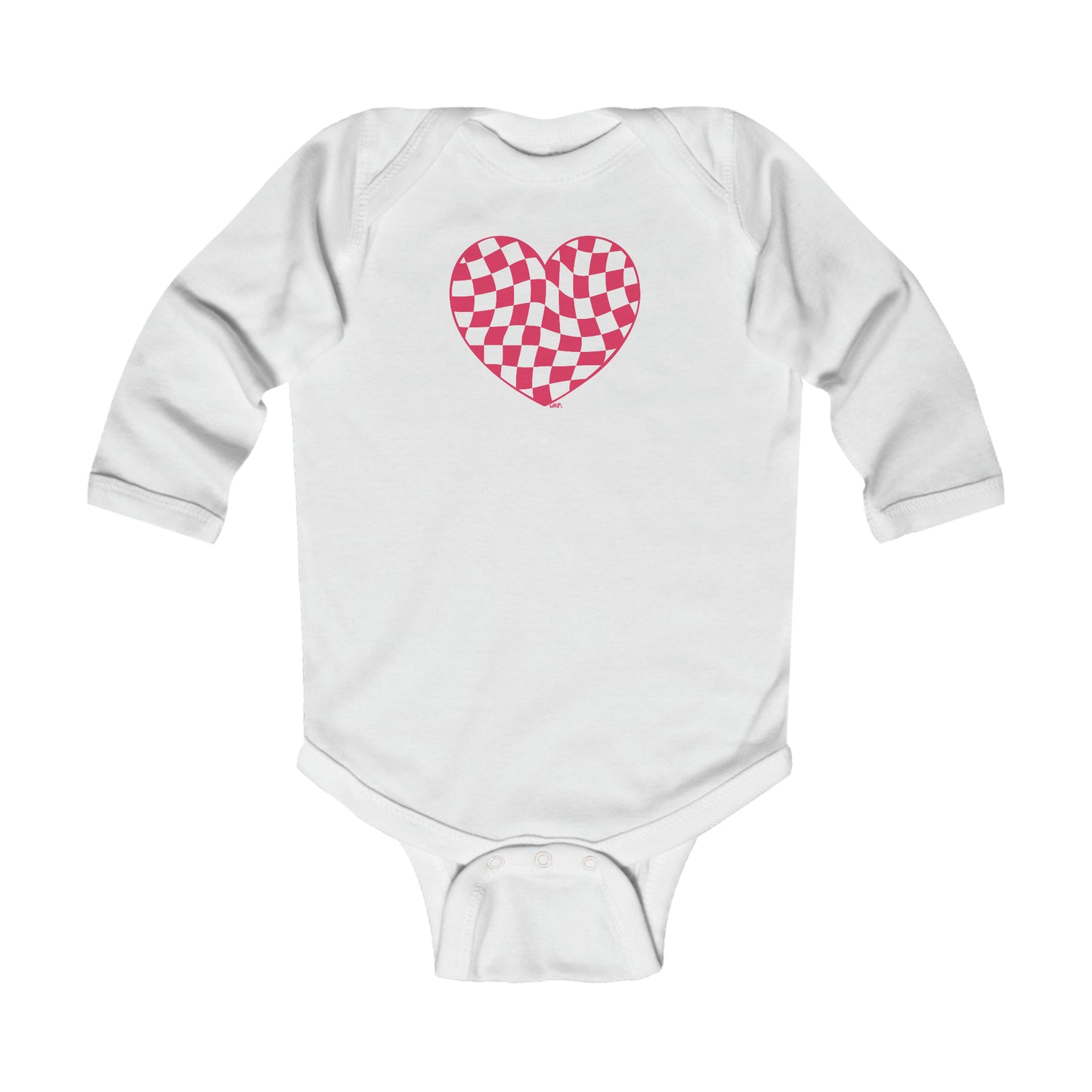 Infant Checkered Love Long Sleeve Bodysuit