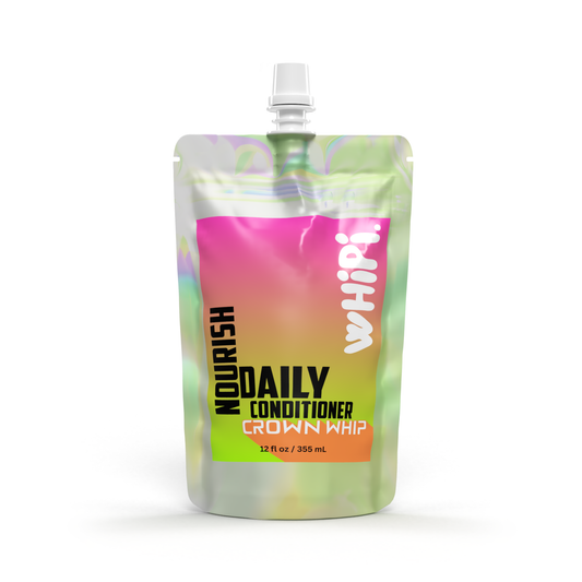 Crown Whip Nourish Daily Conditioner in the 12 oz iridescent refill pouch.