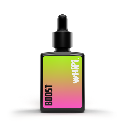 Crown Whip Boost 30 mL black dropper bottle.
