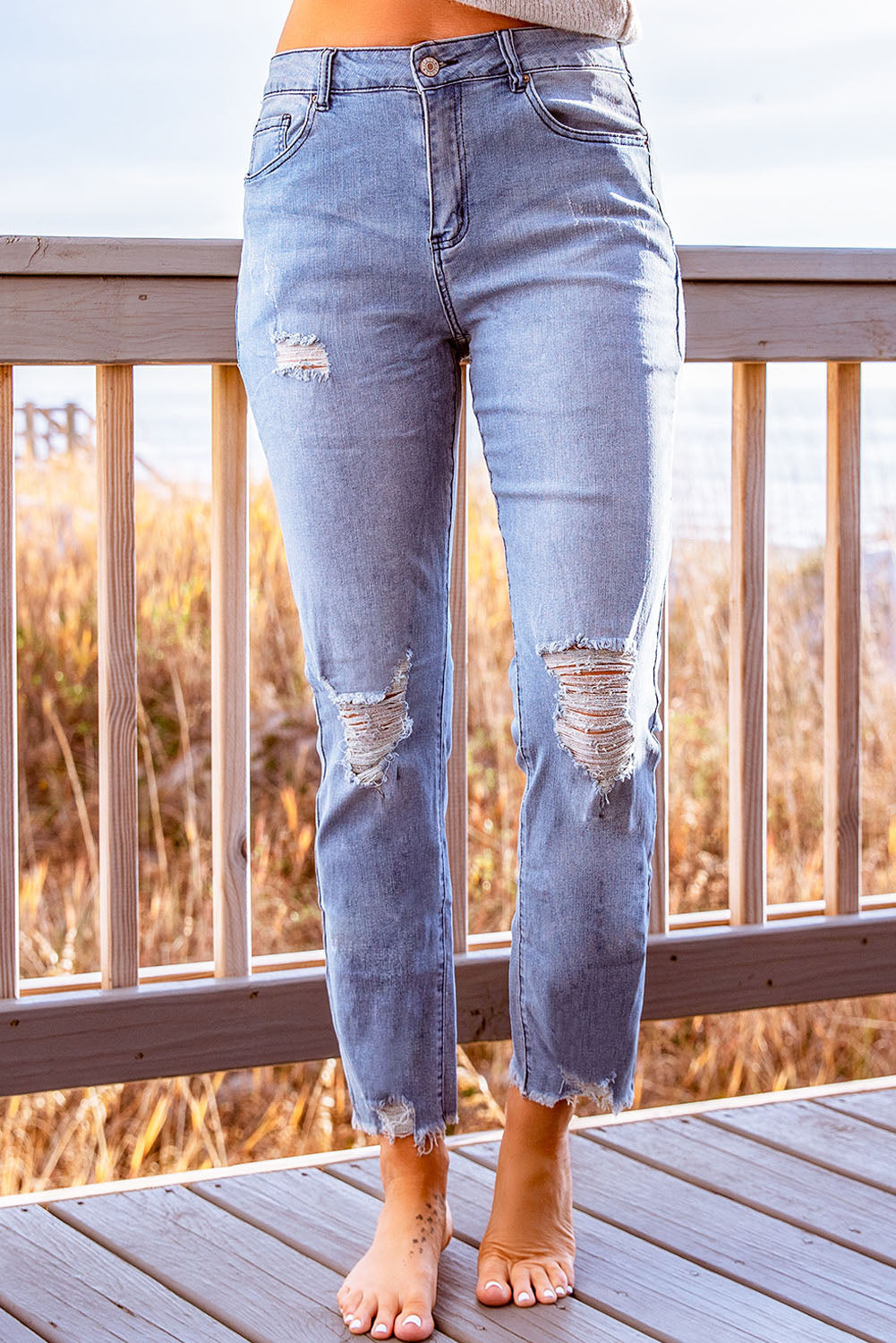 Cityscape Ripped Tailored Jeans