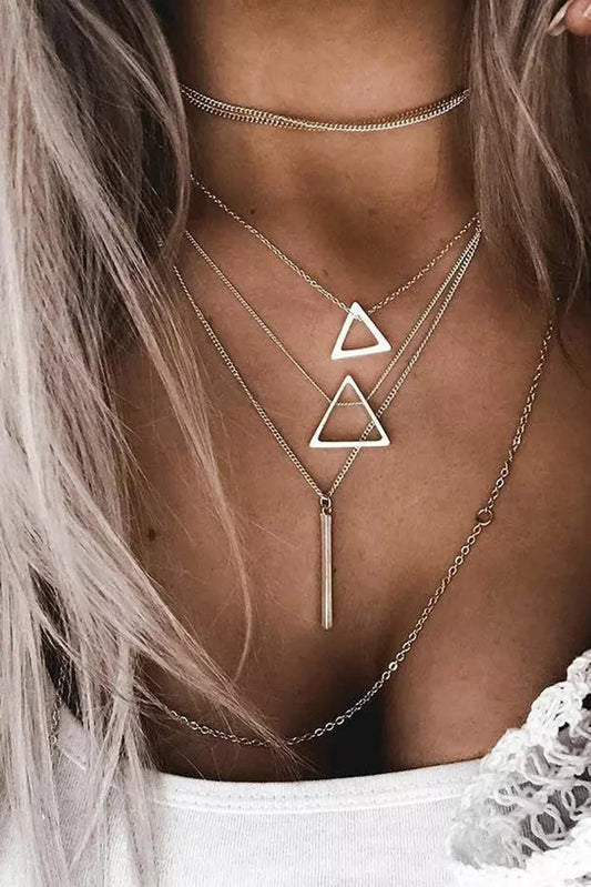 Boho Triangle Multilayer Necklace
