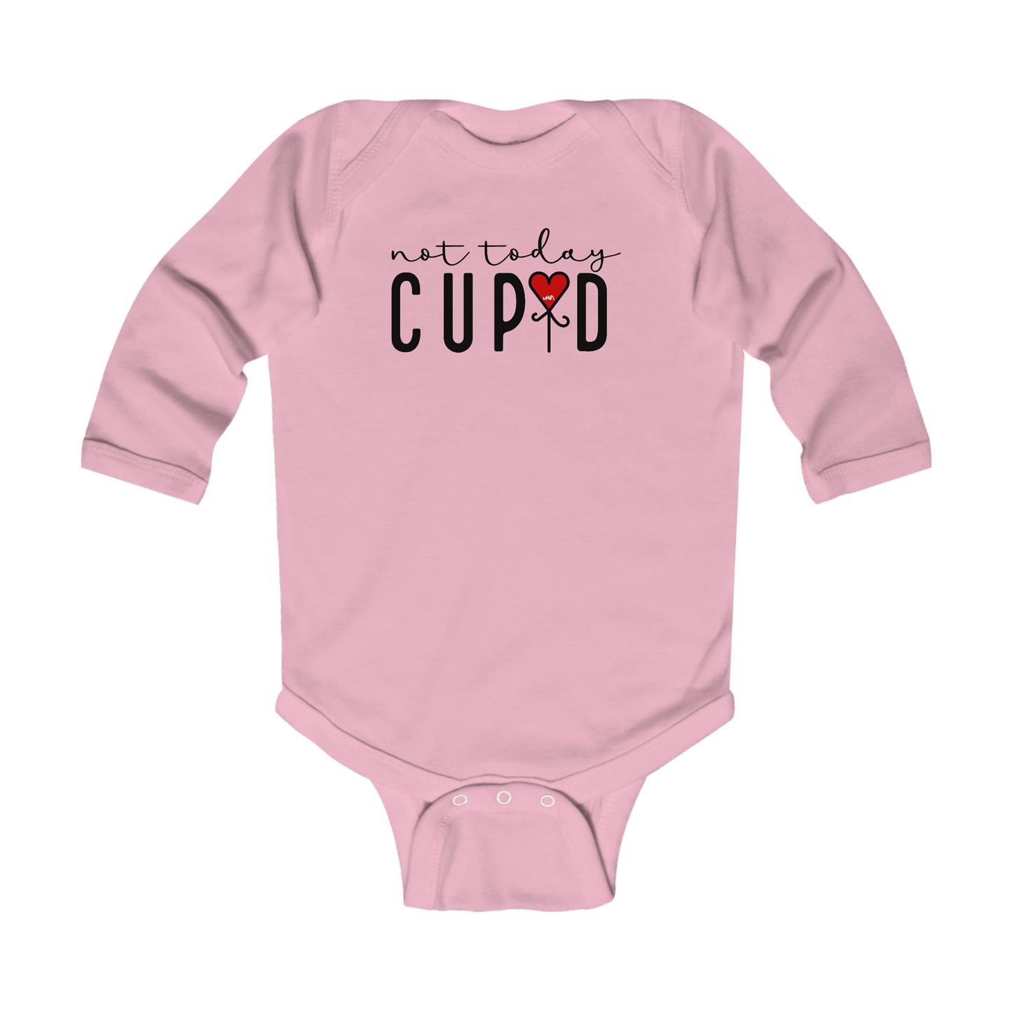 Infant Not Today Cupid Long Sleeve Bodysuit