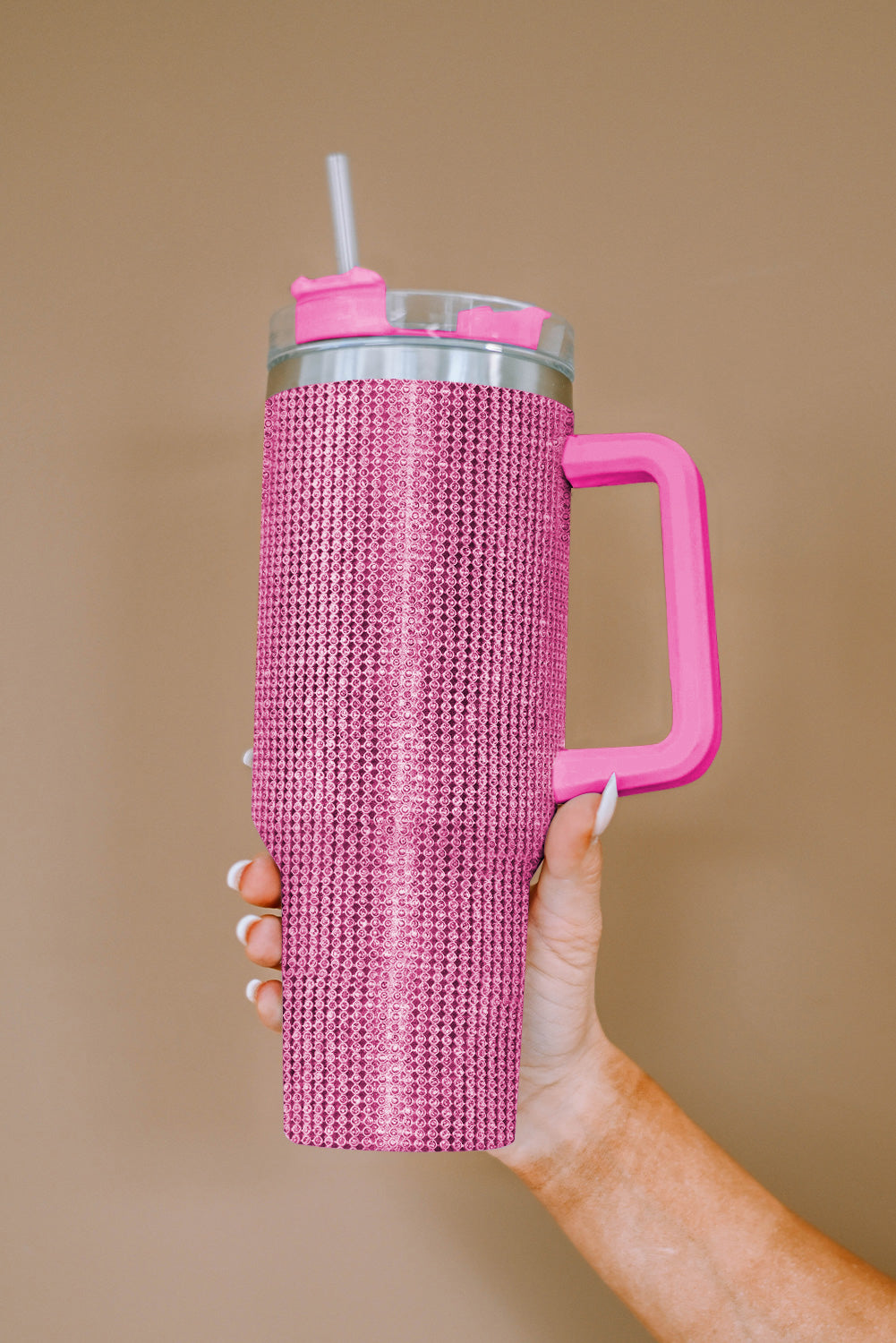 Rose Sparkle Rhinestone Stainless Steel Insulated Cup 40oz