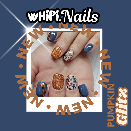 Pumpkin Glitz- Press On Nails