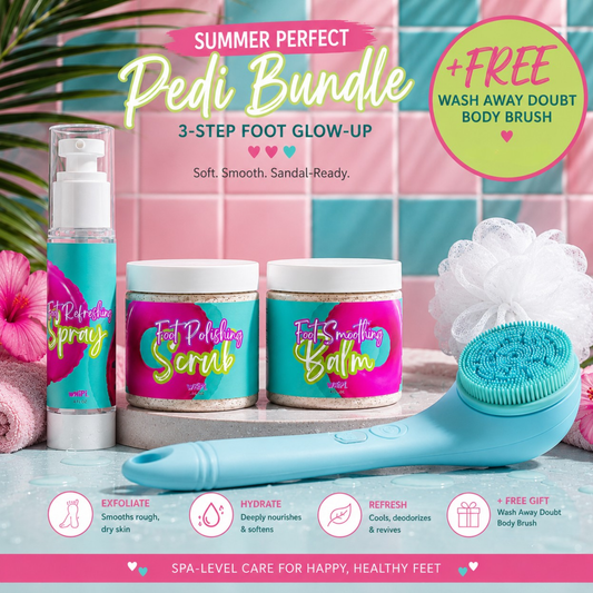 Summer Perfect Pedi Bundle + Free Wash Away Doubt Body Brush