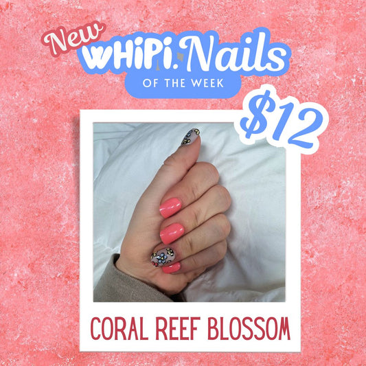 wHiPi. Press On Nails- Coral Reef Blossom