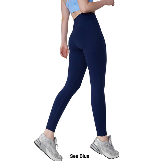 wHiPi.'s Signature Sea Blue Seamless High Waisted Leggings