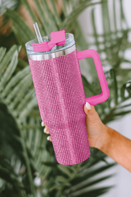 Rose Sparkle Rhinestone Stainless Steel Insulated Cup 40oz