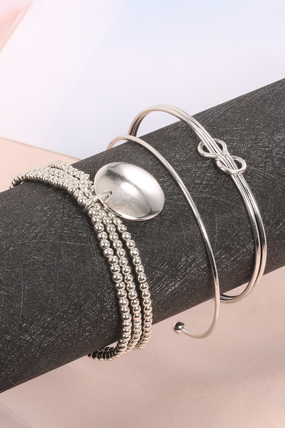 Silver Knots Harmony Bracelet Set