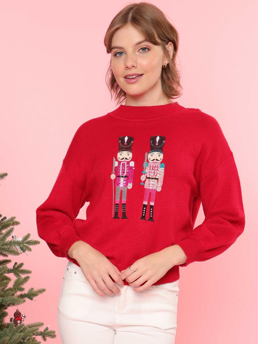Red Nutcracker Sweater