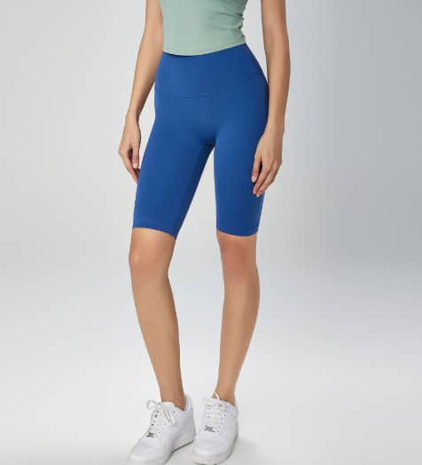 wHiPi.'s Signature Asphalt Blue Seamless High Waisted Shorts