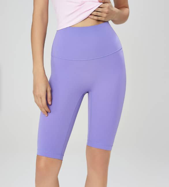 wHiPi.'s Signature Deep Purple Seamless High Waisted Shorts