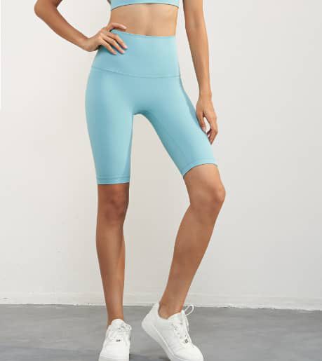 wHiPi.'s Signature Teal Blue Seamless High Waisted Shorts