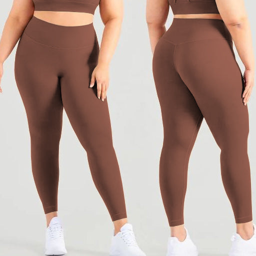 wHiPi.'s Signature Curvy Copper Brown Seamless High Waisted Leggings