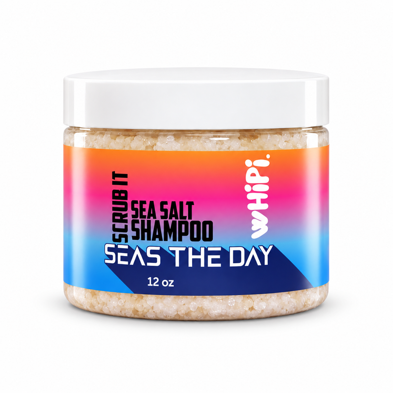 Scrub- Sea Salt Shampoo on a clean white background.