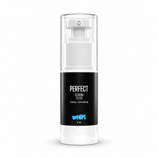 Perfect Clearing Filter 1 oz bottle with clear cap on white.
