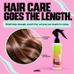 Shield helps detangle, smooth frizz, and prep lengths for styling; illustrated with glossy hair photography.