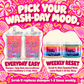 Choose Shampoo + Conditioner for everyday washing or Scrub It + Seaweed Mask for a weekly reset; Scrub It replaces shampoo 1–2 times weekly.