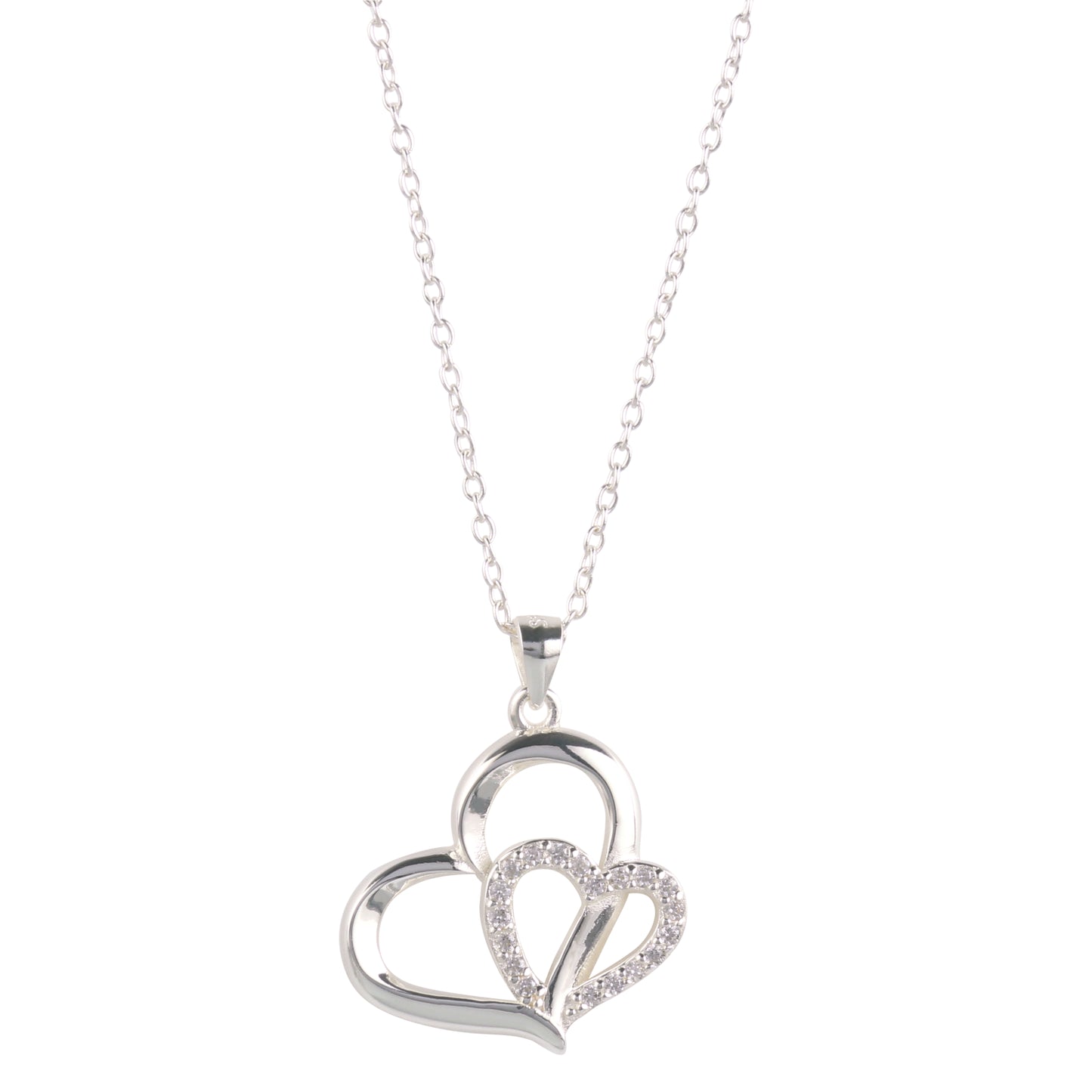Eternity Love Heart Pave Necklace