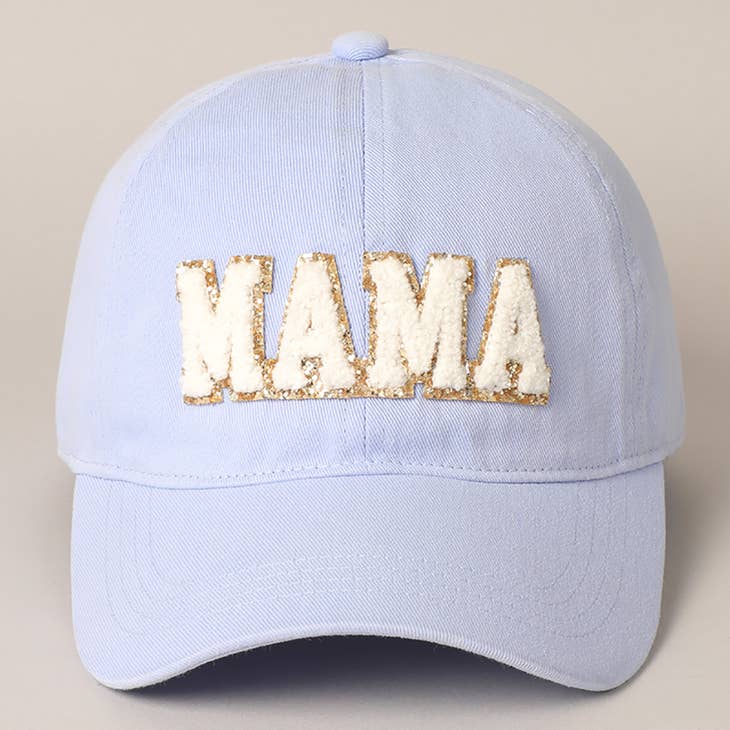 Mama Chenille Letter Patch Baseball Cap in Five Colors