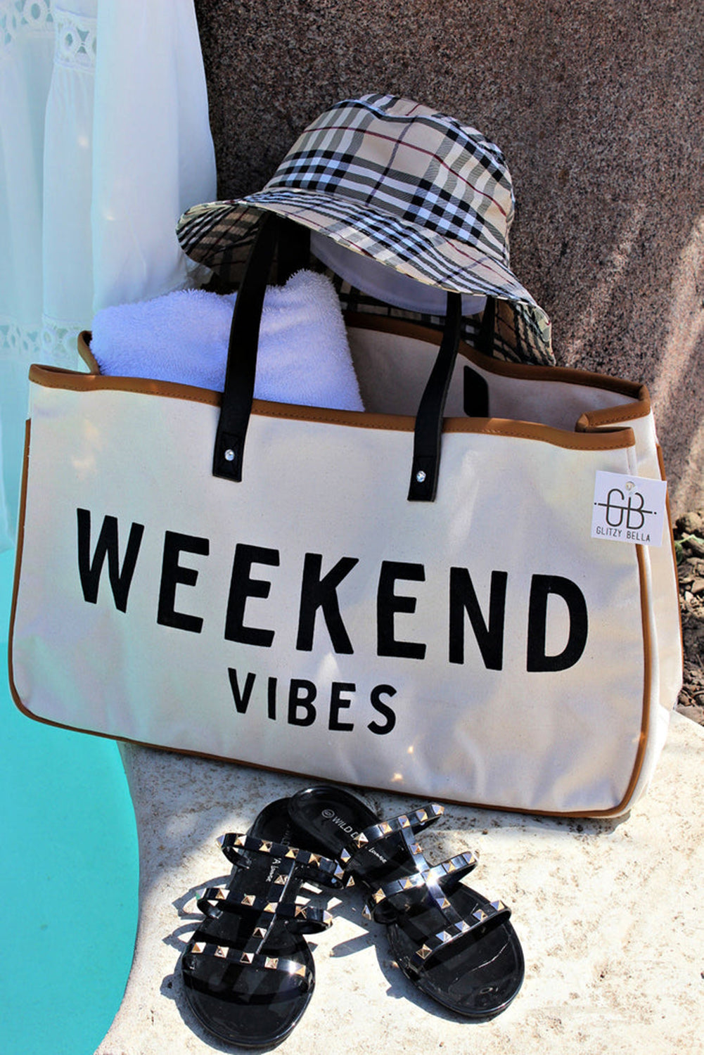 WEEKEND VIBES Canvas Tote